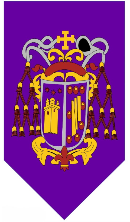 Estandarte medieval escudo armas Estandarte medieval com escudo de armas