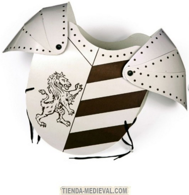 Armadura medieval de cartón para niños