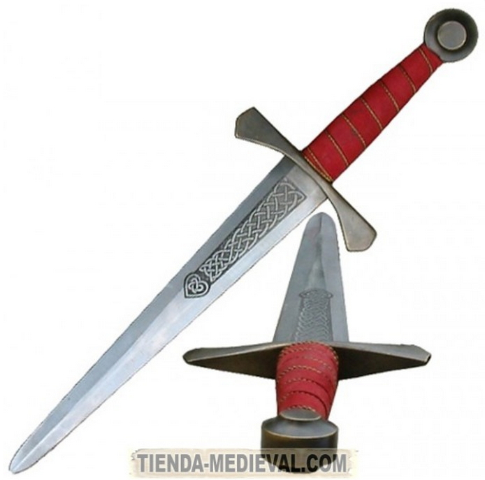 DAGA FORJADA CON HOJA DECORADA