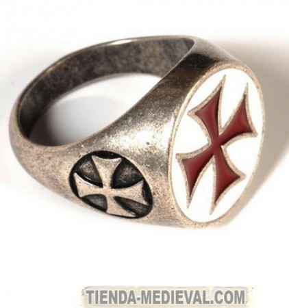 Anillo cruz temlaria esmaltada