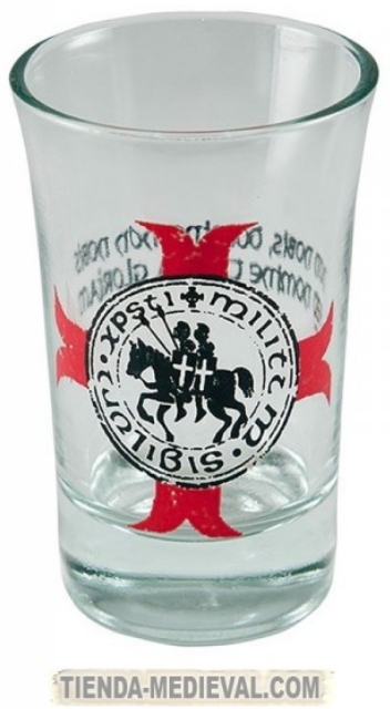 VASO PARA TEQUILA CON SELLO TEMPLARIO