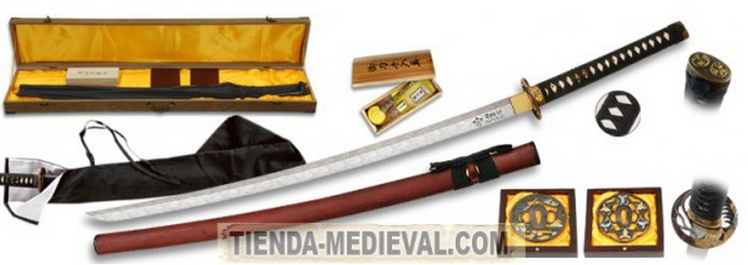 KATANA DECORATIVA ACERO DAMASCO