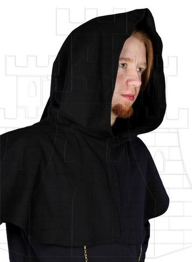 Capucha medieval negra