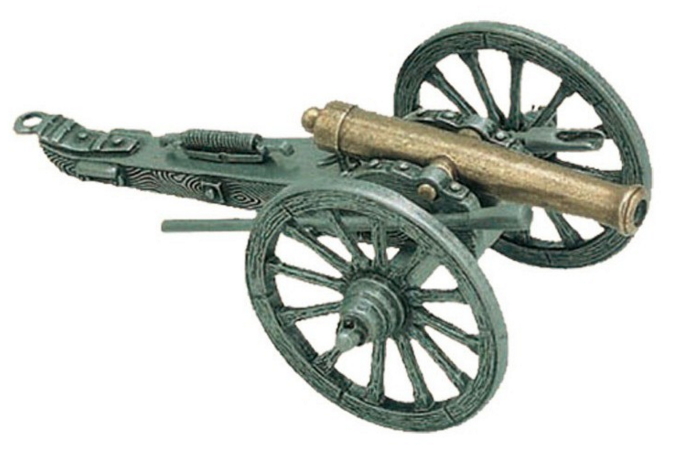 Cañón utilizado en la guerra civil EUA, 1861