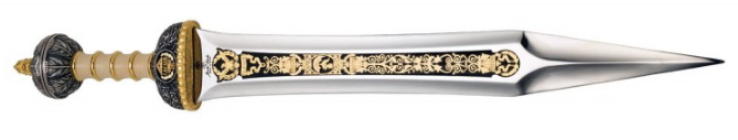 Espada damasquinada Julio César