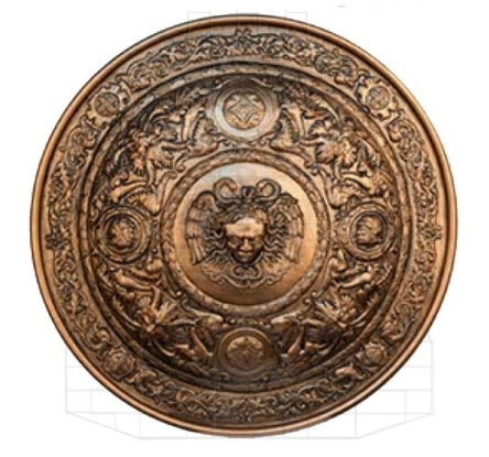 Rodela Medusa dorada, poliuretano