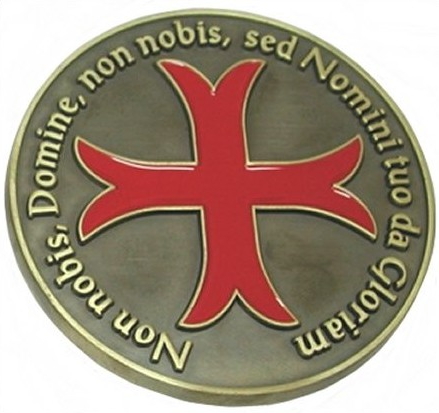 Pisapapeles cruz templaria acabado bronce