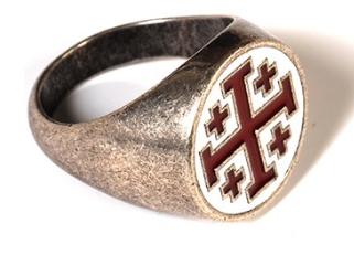 Anillo cruces templarias