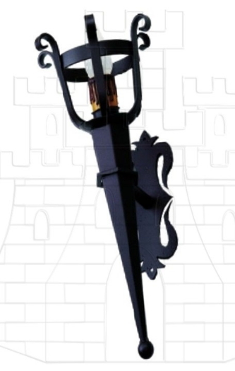 Aplique antorcha forja 1 luz