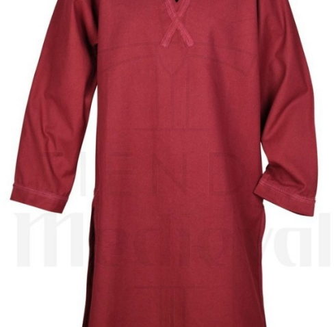 Túnica medieval larga Albrecht rojo