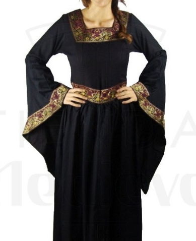 Vestido nobleza medieval negro