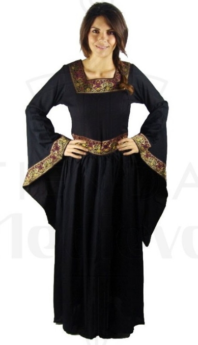 Vestido nobleza medieval negro