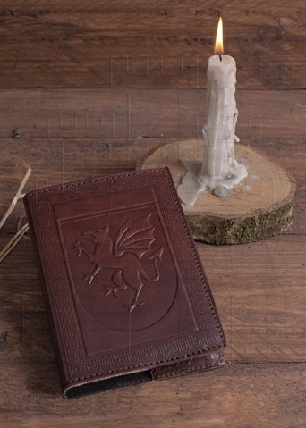 Cuaderno de bolsillo estampado en cuero