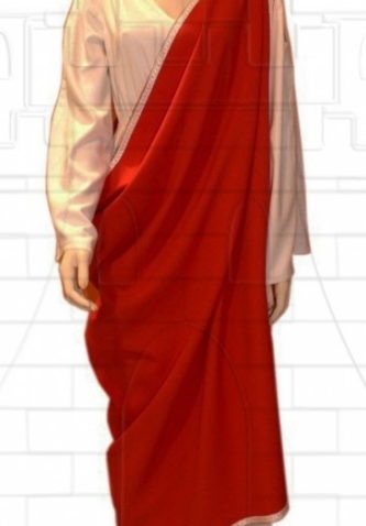Vestido romano mujer rojo