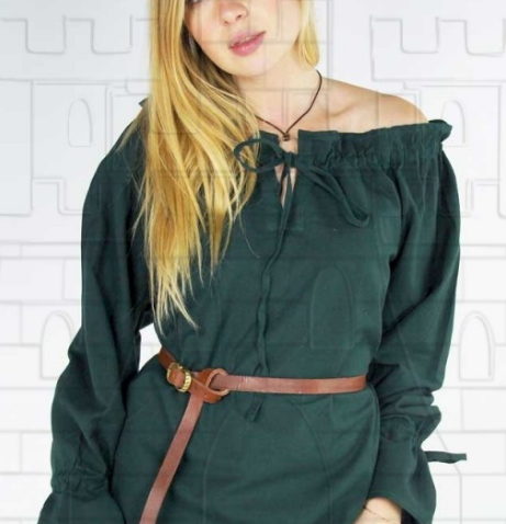 Blusa medieval Morgan hombros descubiertos