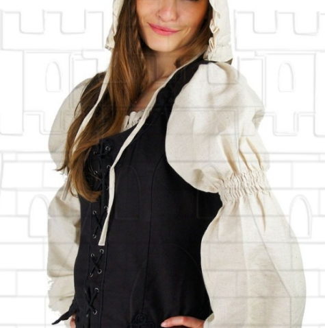 Chaleco medieval mujer negro
