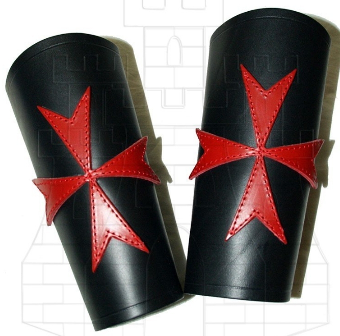 Brazaletes templarios cruz de Malta roja Brazaletes templarios cruz de Malta roja