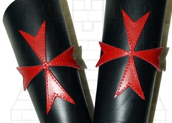 Brazaletes templarios cruz de Malta roja 3 Brazaletes templarios cruz de Malta roja