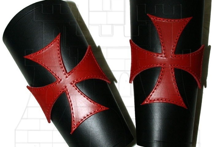 Brazaletes templarios cruz paté roja