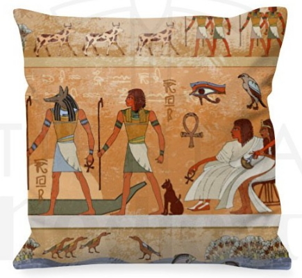 Cojín con faraones y dioses egipcios