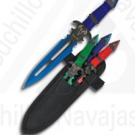 Set de 3 cuchillos lanzadores de colores