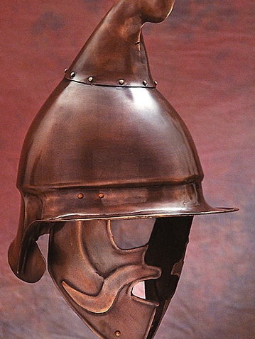 Casco Hoplita Ateniense Acabado Bronce