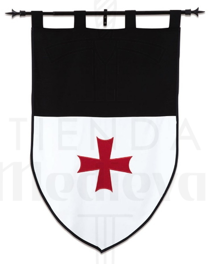 Estandarte Templario, Blanco Y Negro