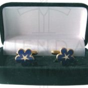 Gemelos Masónicos Miosota Con Pentagrama Con Joyero