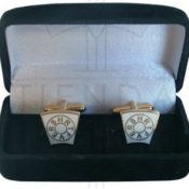 Gemelos Masónicos Piedra Angular Mark Degree Con Joyero