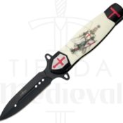 Navaja Caballero Templario Hoja Negra