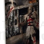 Petaca Guardián Caballero Templario En Acero Inoxidable