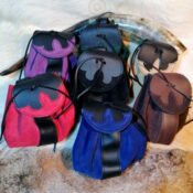 Bolsa Medieval Limosnera en cuero diferentes colores