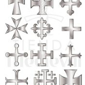 Tatuaje Temporal Con 12 Cruces Medievales (Parte 2)