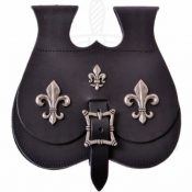 Bolsa Riñonera Medieval Flor De Lis Para Cinturón