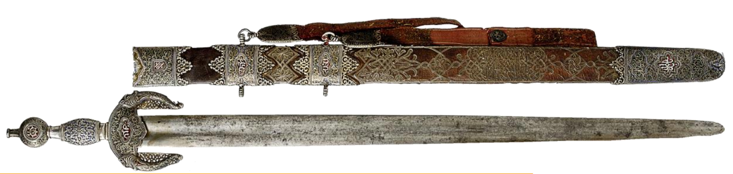 Espada Jineta, HispanoMusulmana Nazarí (siglo XV) con vaina