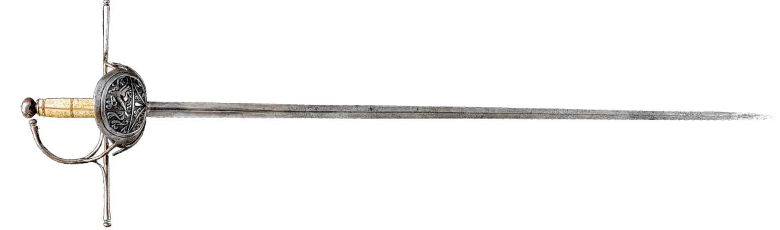 Espada de Conchas, puño hueso, Tomás de Ayala (siglo XVII)