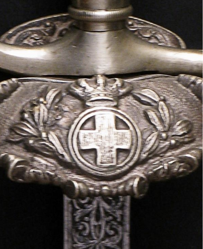 Diseño guarda Espada de Ceñir, Cruz Roja Española (hacia 1873)