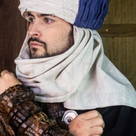 Turbante Vaishir – Blanco Y Azul