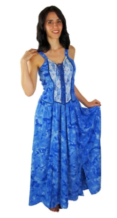 Vestido medieval elegante Jasmin color azul