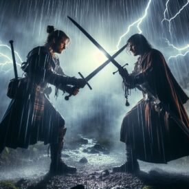 Escena Highlander creada con IA
