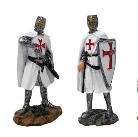 Colección de 4 caballeros templarios en miniatura