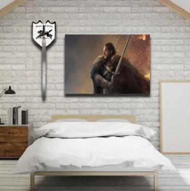 Pack estandarte y espada de Jon Snow Juego de Tronos