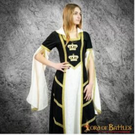 Vestido Medieval Reina en verde botella