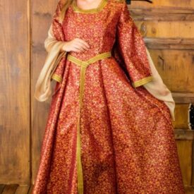 Vestido medieval noble Aquitania – Rojo