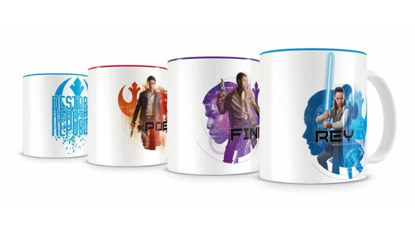 Set Resistencia 4 mini tazas café cerámica Star Wars EP VIII