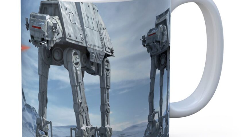 Taza de cerámica blanca Batalla de Hoth de Star Wars