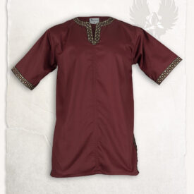 tunica-medieval-manga-corta-modelo-sigbert-burdeos Túnica medieval manga corta modelo Sigbert, burdeos