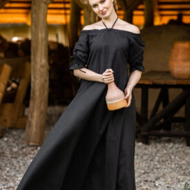 Vestido medieval modelo Melisande, negro