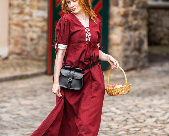 Vestido medieval verano con cordones