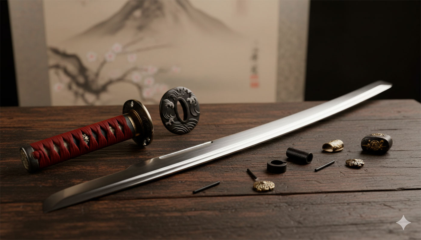 partes katana samurai